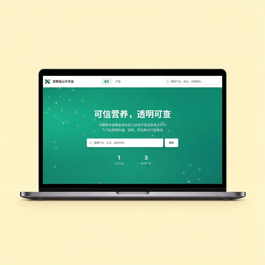 营养品公示平台界面展示