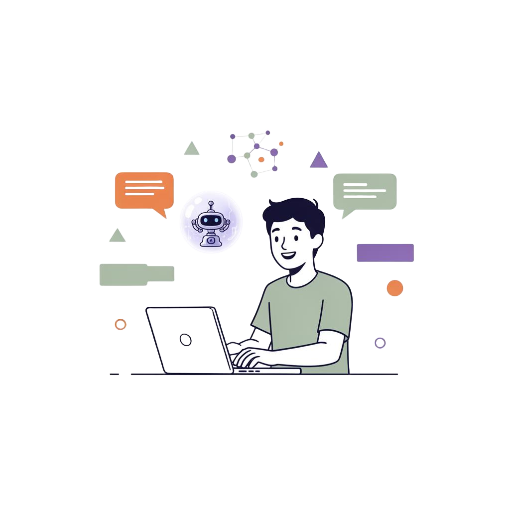 人机协同：AI 数智分身知识协作示意
